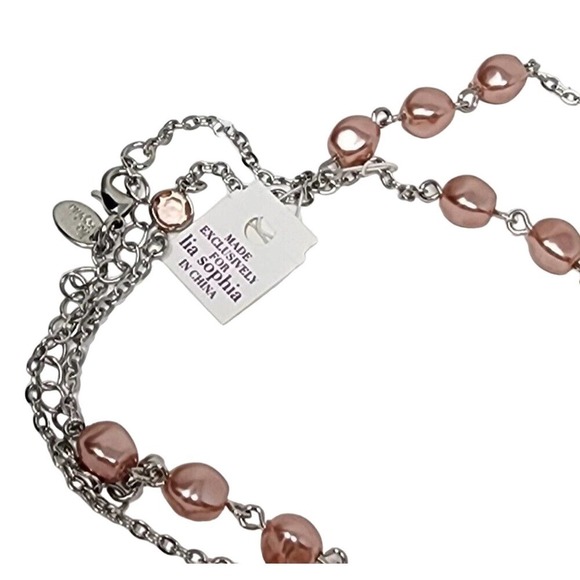 Lia Sophia - Pink Beads, Crystals Extra Long Necklace "Sparkling Rosé" (60"-63") - Picture 3 of 9